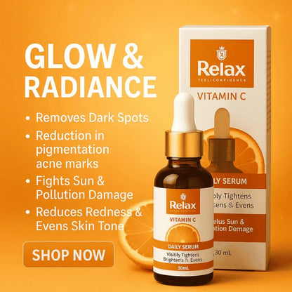Relax Face Serum 30ml Vitamin C for Glowing skin and anti aging -